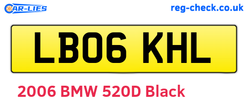LB06KHL are the vehicle registration plates.