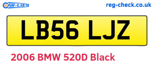 LB56LJZ are the vehicle registration plates.