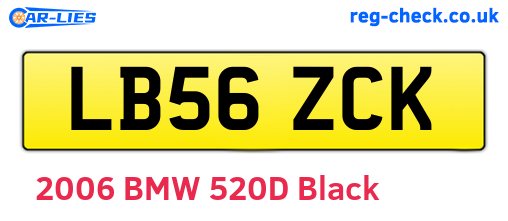 LB56ZCK are the vehicle registration plates.