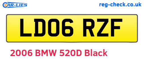 LD06RZF are the vehicle registration plates.