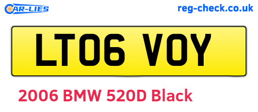 LT06VOY are the vehicle registration plates.