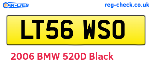LT56WSO are the vehicle registration plates.