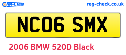 NC06SMX are the vehicle registration plates.
