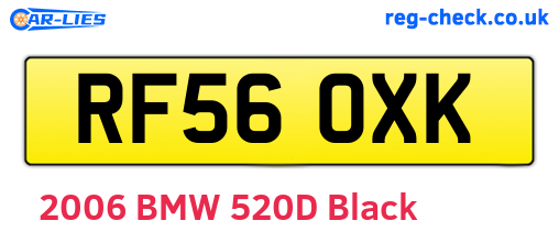 RF56OXK are the vehicle registration plates.