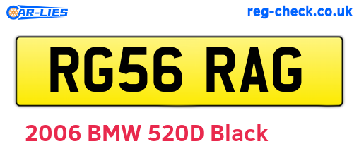 RG56RAG are the vehicle registration plates.