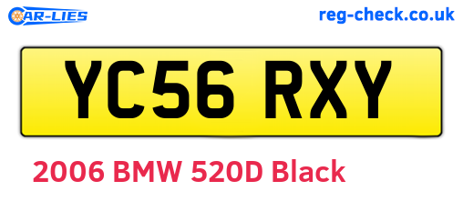 YC56RXY are the vehicle registration plates.