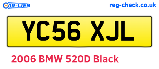 YC56XJL are the vehicle registration plates.