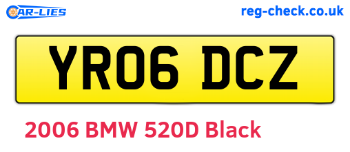 YR06DCZ are the vehicle registration plates.