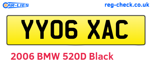 YY06XAC are the vehicle registration plates.