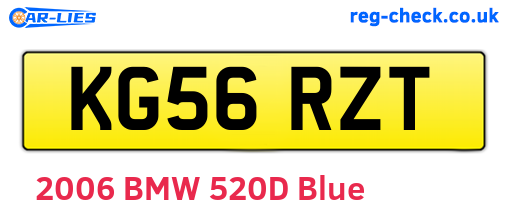 KG56RZT are the vehicle registration plates.