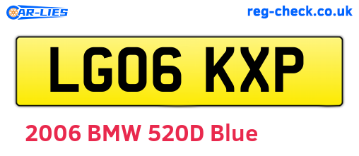 LG06KXP are the vehicle registration plates.