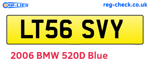 LT56SVY are the vehicle registration plates.