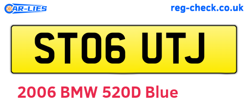 ST06UTJ are the vehicle registration plates.