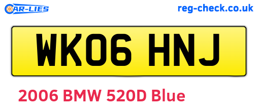 WK06HNJ are the vehicle registration plates.