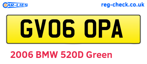 GV06OPA are the vehicle registration plates.