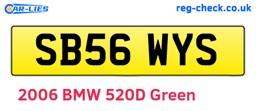 SB56WYS are the vehicle registration plates.