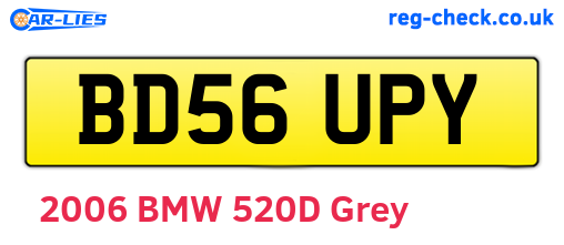BD56UPY are the vehicle registration plates.