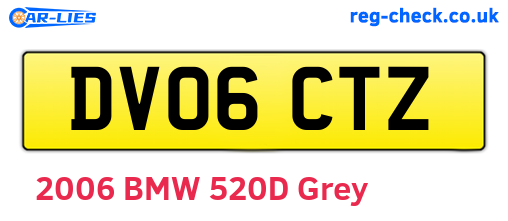 DV06CTZ are the vehicle registration plates.