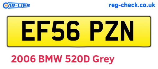 EF56PZN are the vehicle registration plates.