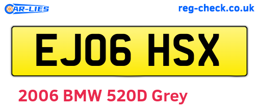 EJ06HSX are the vehicle registration plates.