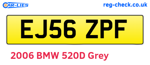 EJ56ZPF are the vehicle registration plates.