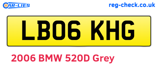LB06KHG are the vehicle registration plates.