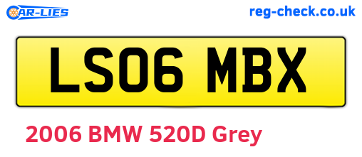 LS06MBX are the vehicle registration plates.