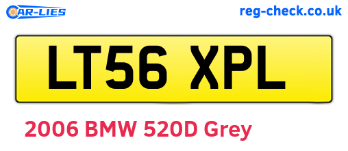 LT56XPL are the vehicle registration plates.