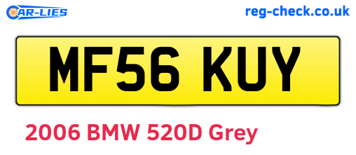 MF56KUY are the vehicle registration plates.