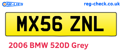 MX56ZNL are the vehicle registration plates.