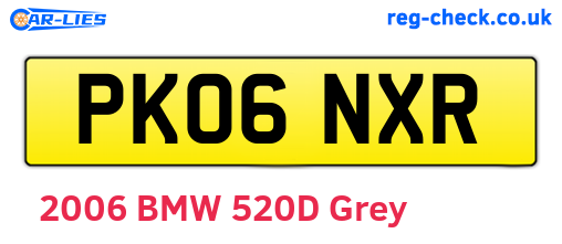 PK06NXR are the vehicle registration plates.