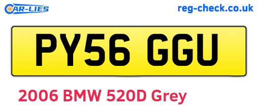 PY56GGU are the vehicle registration plates.