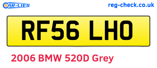 RF56LHO are the vehicle registration plates.