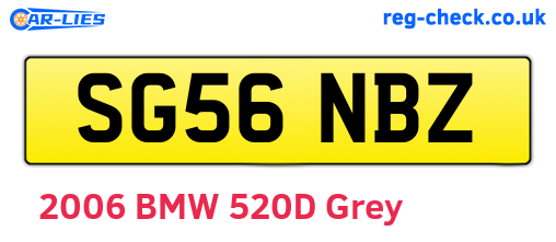 SG56NBZ are the vehicle registration plates.