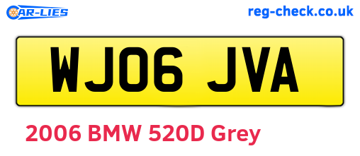 WJ06JVA are the vehicle registration plates.