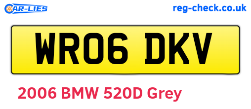 WR06DKV are the vehicle registration plates.