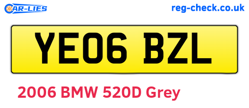 YE06BZL are the vehicle registration plates.