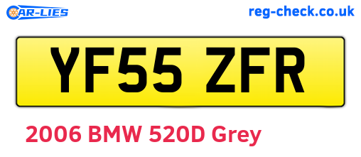 YF55ZFR are the vehicle registration plates.