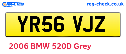 YR56VJZ are the vehicle registration plates.