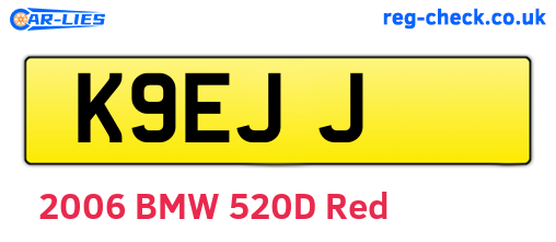 K9EJJ are the vehicle registration plates.