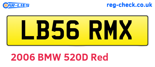 LB56RMX are the vehicle registration plates.