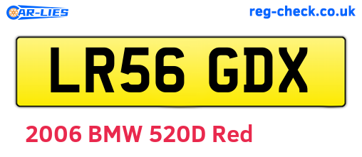 LR56GDX are the vehicle registration plates.