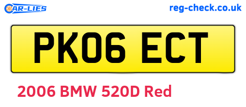 PK06ECT are the vehicle registration plates.