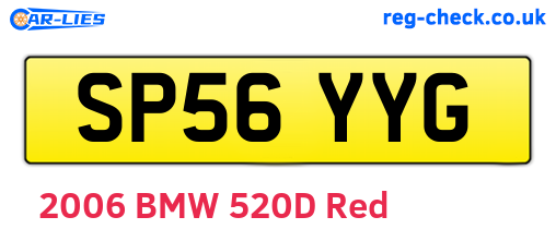 SP56YYG are the vehicle registration plates.