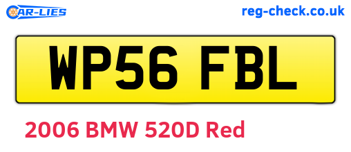 WP56FBL are the vehicle registration plates.