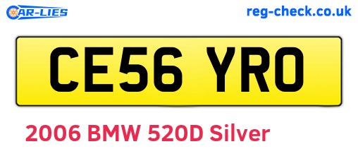 CE56YRO are the vehicle registration plates.
