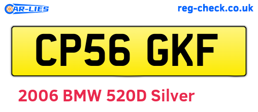 CP56GKF are the vehicle registration plates.