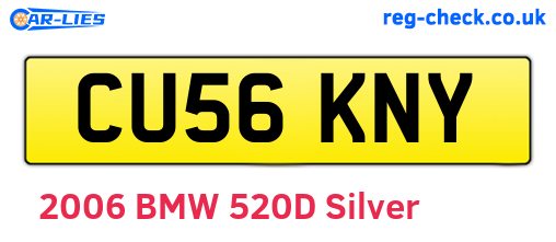 CU56KNY are the vehicle registration plates.