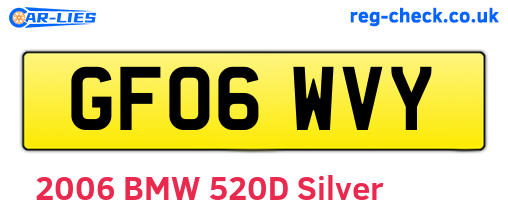 GF06WVY are the vehicle registration plates.
