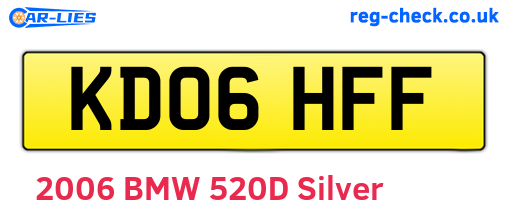 KD06HFF are the vehicle registration plates.